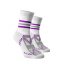 Športové funkčné ponožky biele - Barva: Fialová, Veľkosť: 42-44