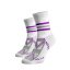 Sportovní funkční ponožky bílé - Barva: Fialová, Velikost: 35-38