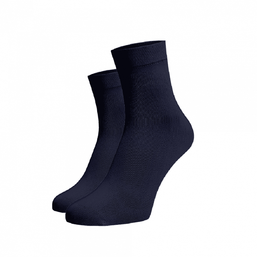 Střední ponožky tmavě modré - Barva: Tmavě modrá, Velikost: 39-41, Materiál: Bavlna