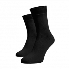 Zvýhodněný set 3 párů bambusových vysokých ponožek - černé