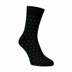 Vysoké puntíkované ponožky - zelený