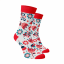 Veselé ponožky Folklor - Barva: Bílá, Velikost: 42-44, Materiál: Bavlna