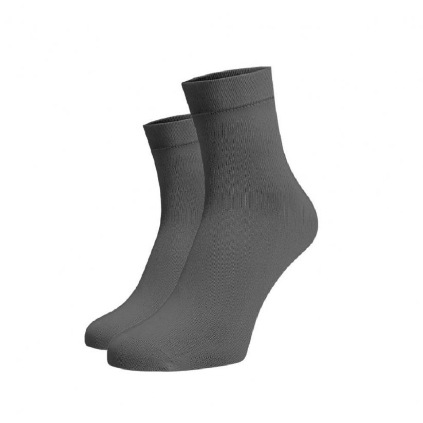 Bambusové střední ponožky šedé - Barva: Šedá, Velikost: 35-38, Materiál: Viskoza (Bambus)