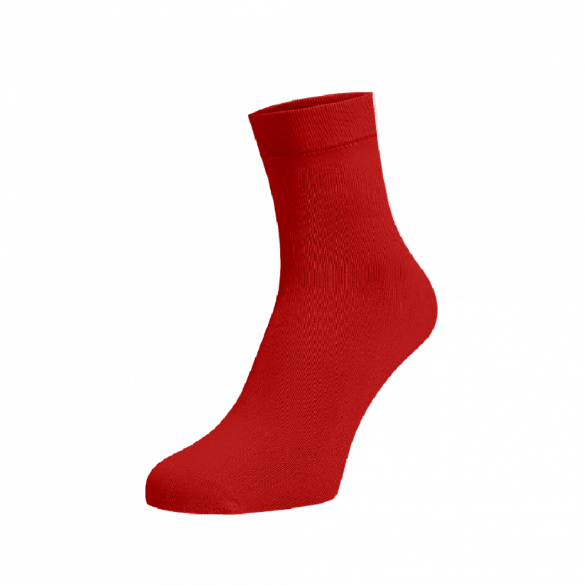 Střední ponožky červené - Barva: Červená, Velikost: 42-44, Materiál: Bavlna