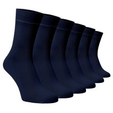 Zvýhodněný set 6 párů vysokých ponožek - modrá