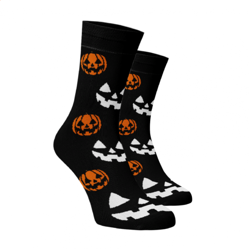 Veselé ponožky Halloween - Barva: Černá, Velikost: 42-44, Materiál: Bavlna