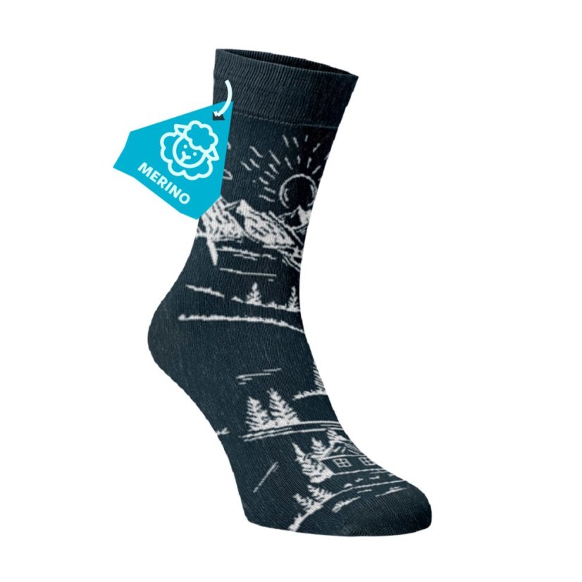 Merinó zokni – Egyszerű hegyek