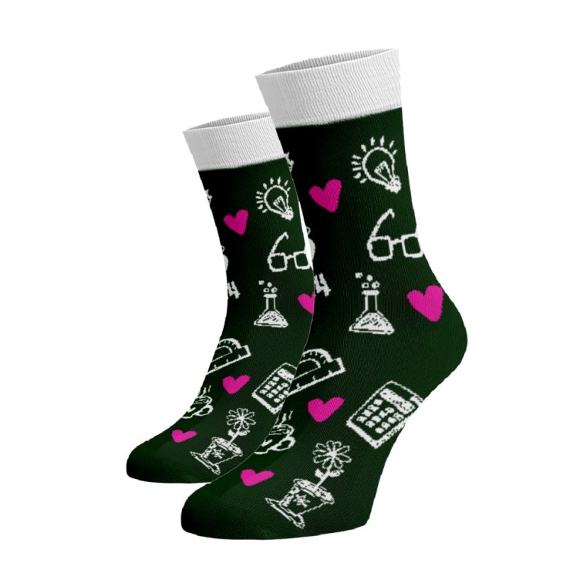 Veselé vysoké ponožky - Tabule a křída