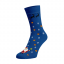 Veselé ponožky Santa - Barva: Modrá, Velikost: 39-41, Materiál: Bavlna