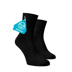 FINE MERINO Stredné ponožky - čierne