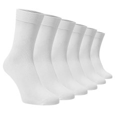 Zvýhodněný set 6 párů vysokých ponožek - bílá