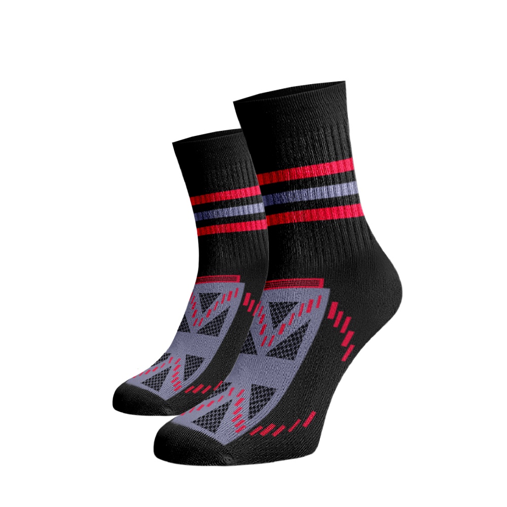 Sportovní funkční ponožky černé Červená 42-44