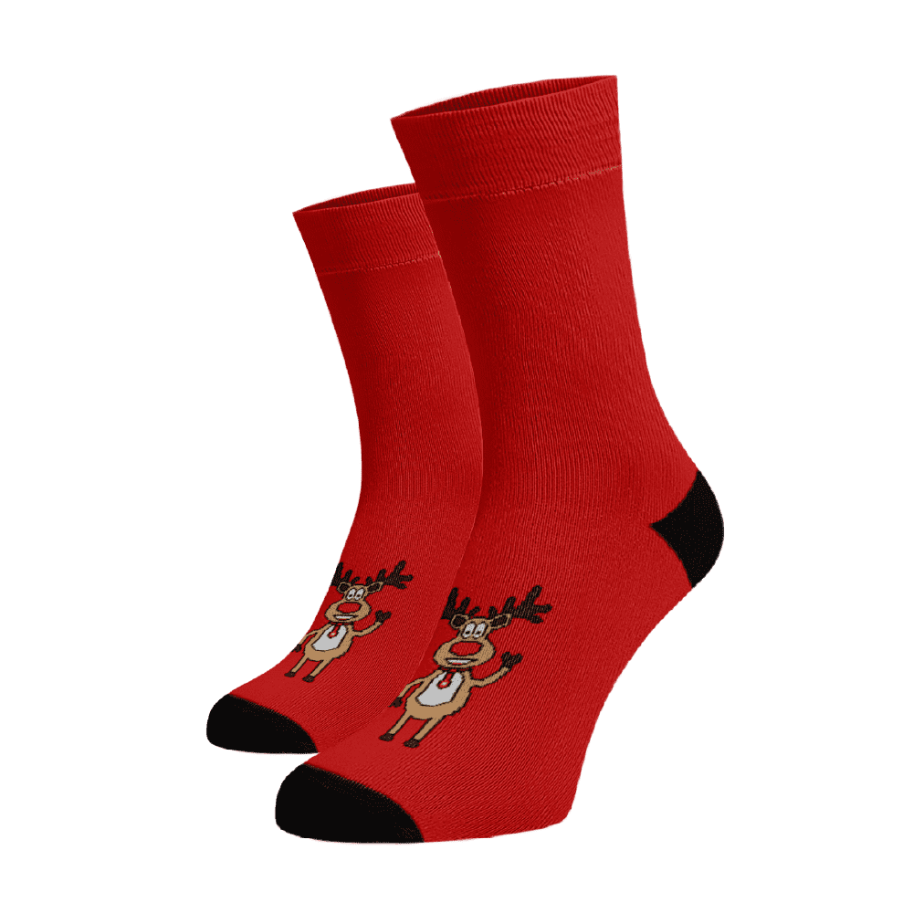 Veselé ponožky Sob Červená 33-34