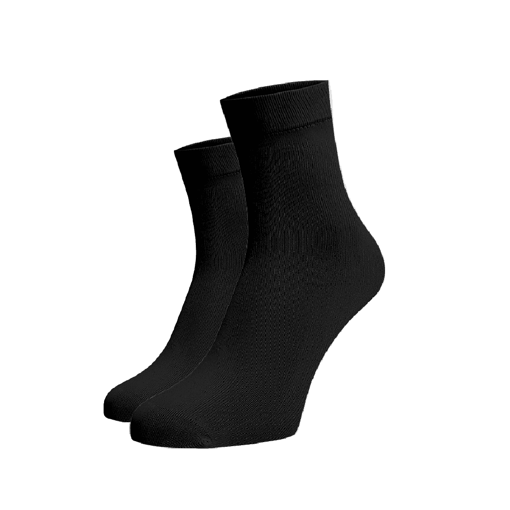Střední ponožky černé Černá Bavlna 35-38