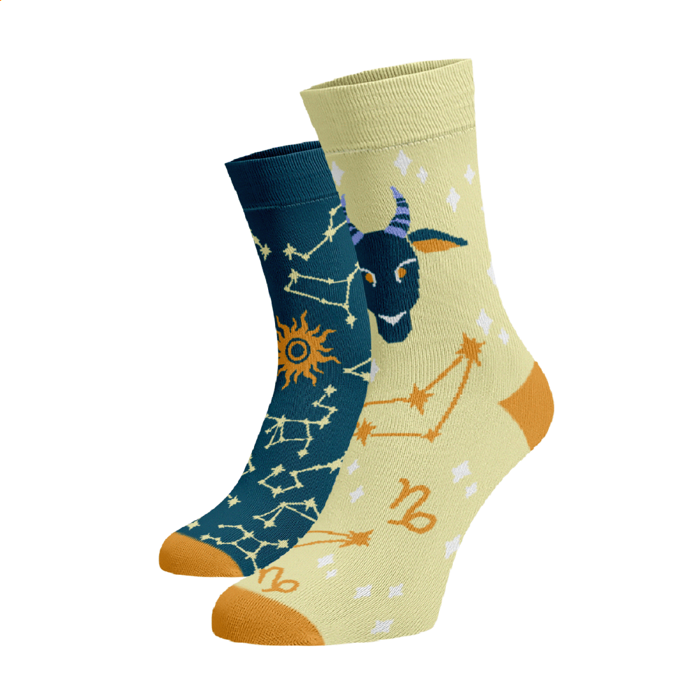 Veselé ponožky Znamení zvěrokruhu Kozoroh Tmavě modrá Bavlna 35-38