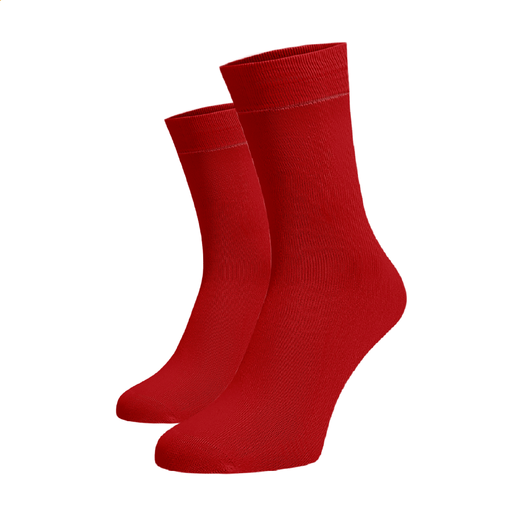 Bambusové vysoké ponožky červené Červená Viskoza (Bambus) 35-38
