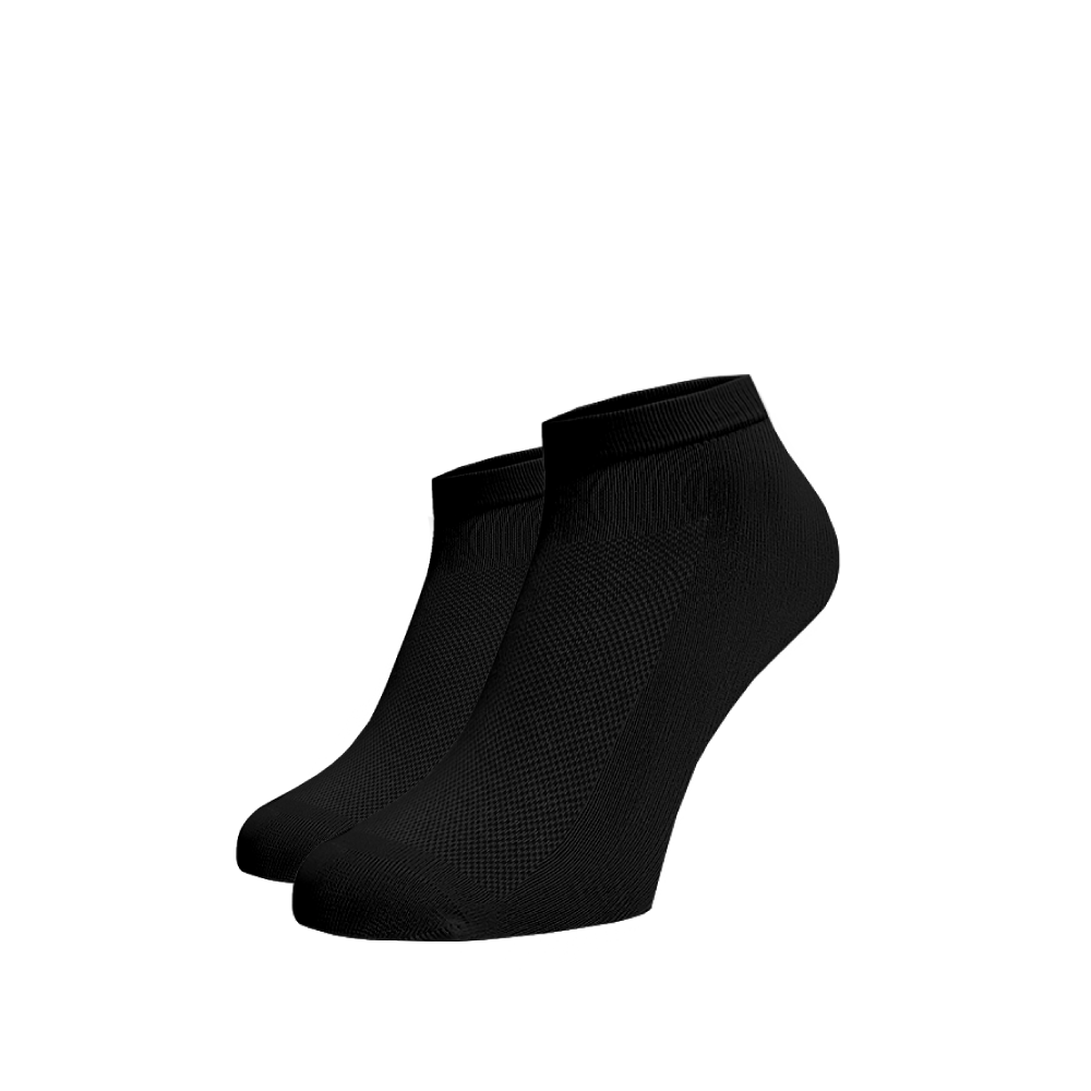 Sportovní ponožky s žebrováním černé Černá 47-48