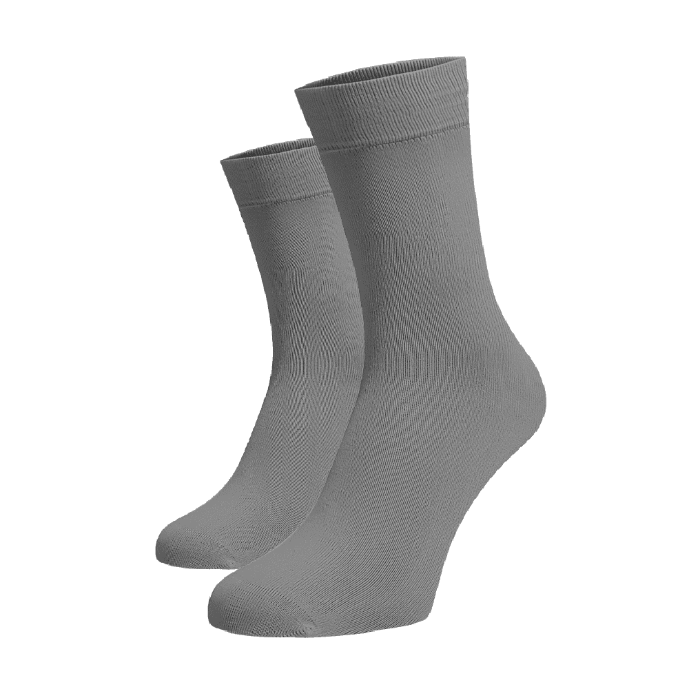 Vysoké ponožky Světle šedé Světle šedá Bavlna 45-46