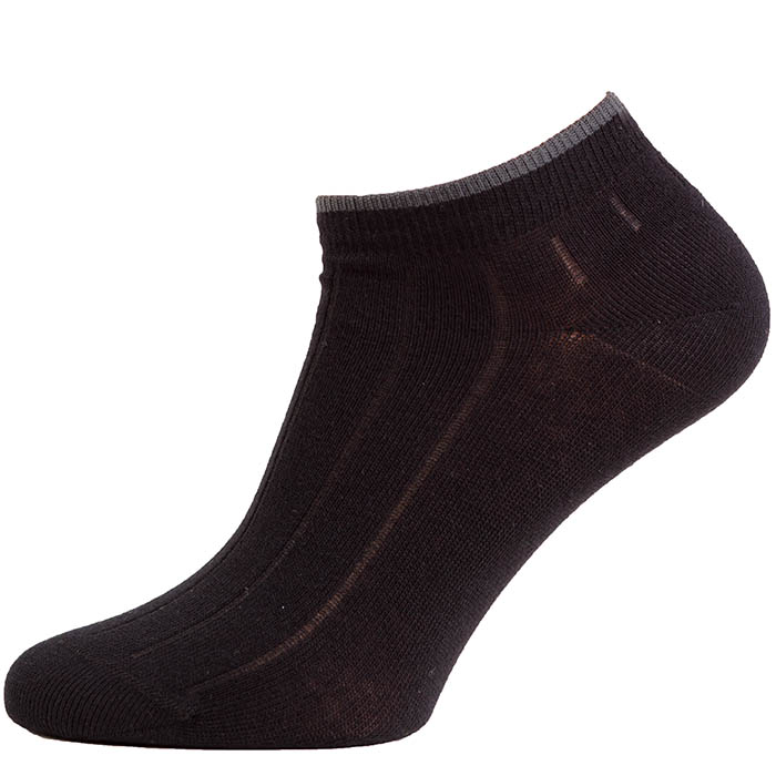Nízké ponožky Žebro kotník Černá 35-38