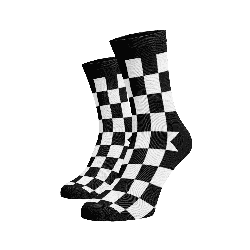 Veselé ponožky Šachovnice Modrá 45-46