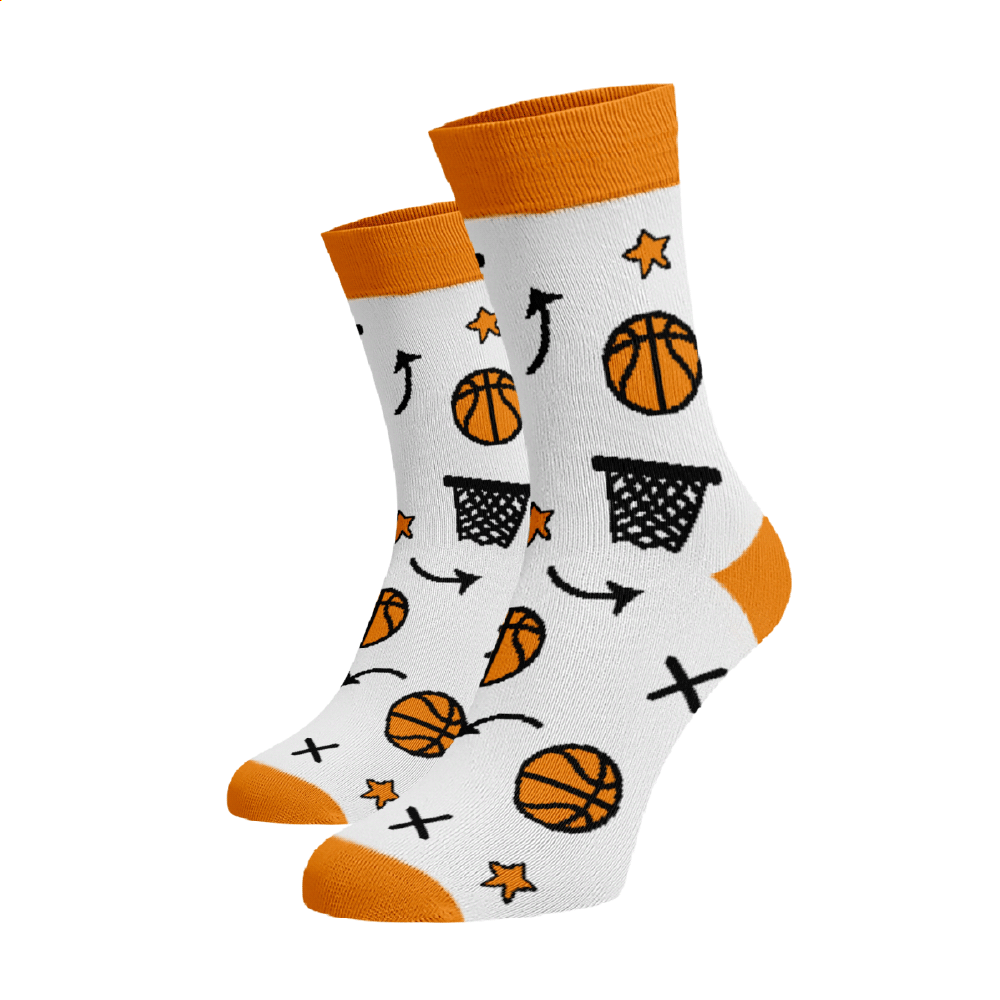 Veselé vysoké ponožky - basketbal Bavlna 45-46