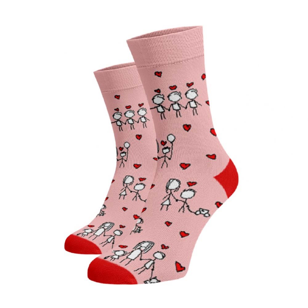 Veselé ponožky Děkuji mami Světlé růžová Bavlna 35-38