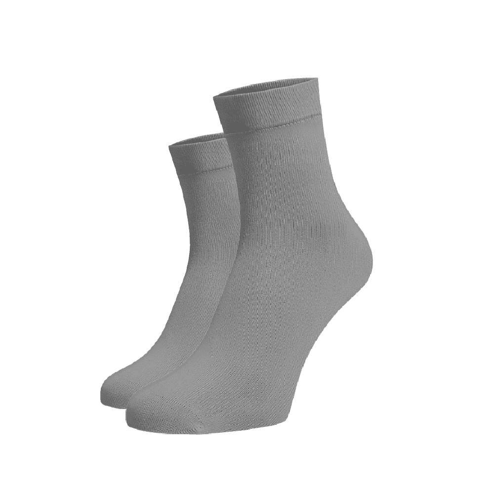 Střední ponožky světle šedé Světle šedá Bavlna 42-44